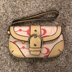Pink Coach Wristlet